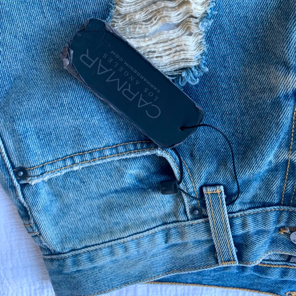 CARMAR BLUE CARGO RIPPED JEANS - Picture 1 of 6
